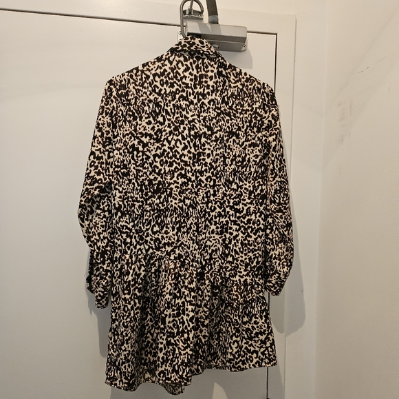 Zara Women's Leopard Print Shirt, Size XS - Picture 4 of 6